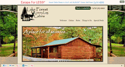 Desktop Screenshot of lakeforestcabinsresort.com